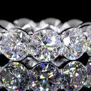11.29 Cts 14k White Gold Round Shape Eternity Band Eternity Band - Image 3