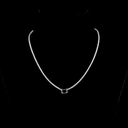 5.86 Cts 14k White Gold Radiant Shape Station Line Tennis Necklace - Video