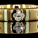 0.19 Cts 18k Yellow Gold Round Shape Eternity Band Eternity Band - Image 3
