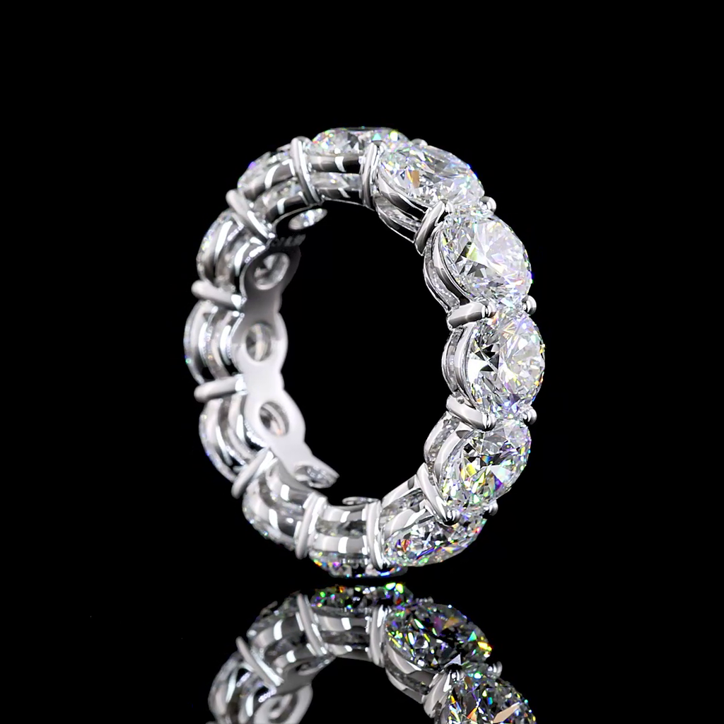 8.5 Cts 14k White Gold Round Shape Eternity Band Eternity Band - Image 2