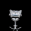 0 Cts 14k White Gold Princess Shape Studs Earring - Image 4
