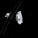 2.45 Cts 14k White Gold Pear Shape Studs Earring - Image 4