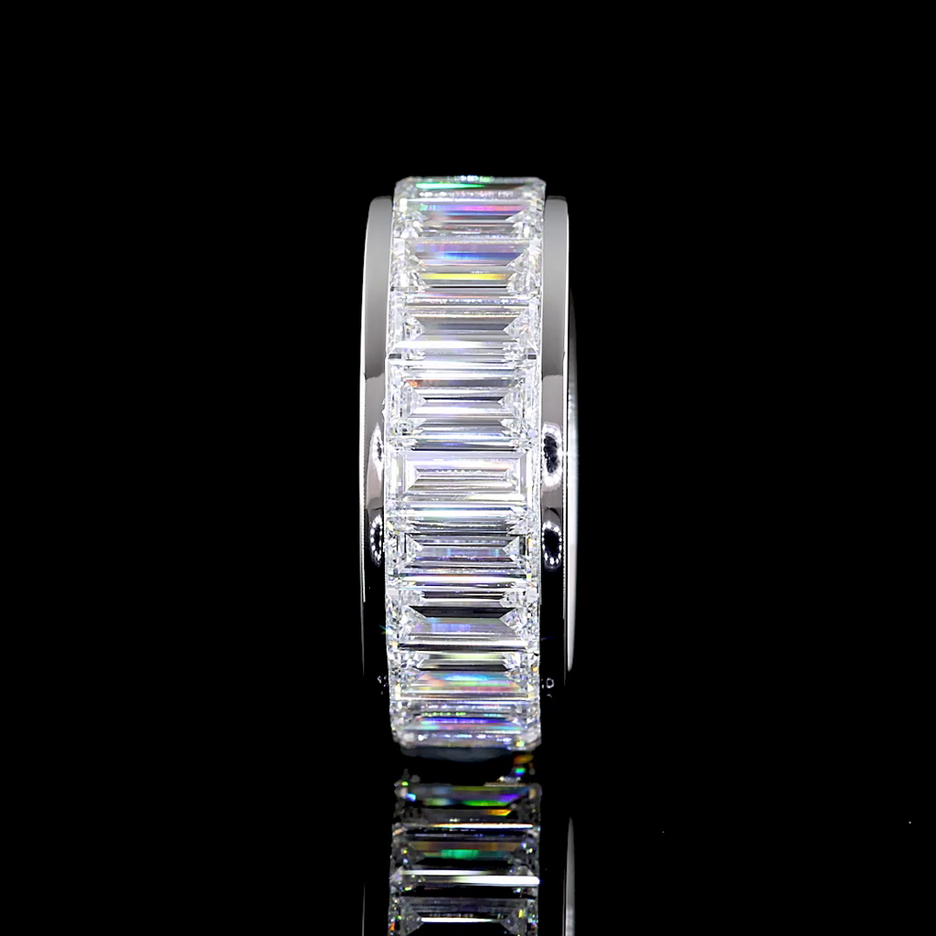 6.09 Cts 14k White Gold Baguette Shape Eternity Band Eternity Band - Image 2
