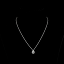 1.62 Cts 14k White Gold Pear Shape Solitaire Pendant - Video