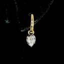 0.54 Cts 14k Yellow Gold Pear Shape Hanging Earring - Image 3