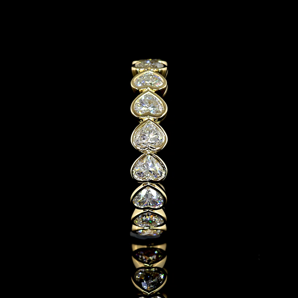 2.53 Cts 14k Yellow Gold Heart Shape Eternity Band Eternity Band - Image 2