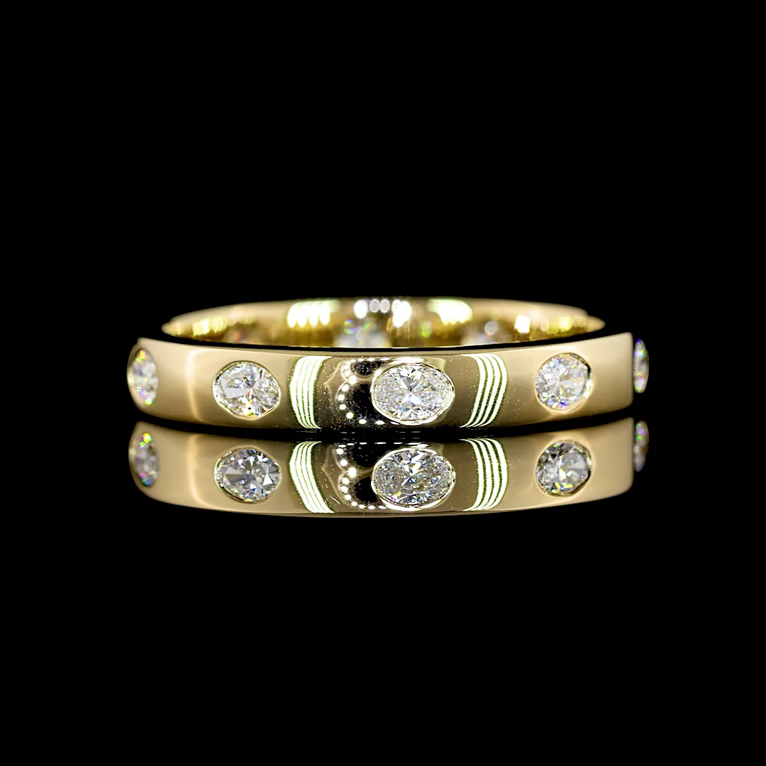 0.55 Cts 14k Yellow Gold Oval Shape Eternity Band Eternity Band - Video