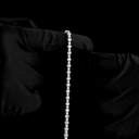 5.82 Cts 14k White Gold Round Shape Station Line Tennis Bracelet - Image 3