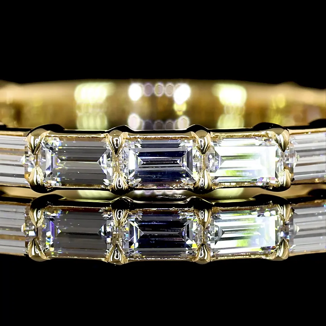 2.07 Cts 14k Yellow Gold Radiant Shape Eternity Band Eternity Band - Image 3