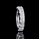 2.78 Cts 14k White Gold Asscher Shape Half Eternity Eternity Band - Image 2