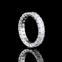 3.5 Cts Platinum Emerald Shape Eternity Band Eternity Band - Image 2