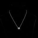 3.06 Cts 14k White Gold Asscher Shape Solitaire Pendant - Video