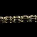 15.39 Cts 14k Yellow Gold Pear Shape Tennis Necklace - Image 4