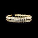 11.42 Cts 14k Yellow Gold Radiant Shape Tennis Bracelet - Video