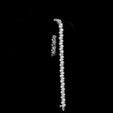 13.09 Cts 14k White Gold Pear Shape Tennis Bracelet - Image 3