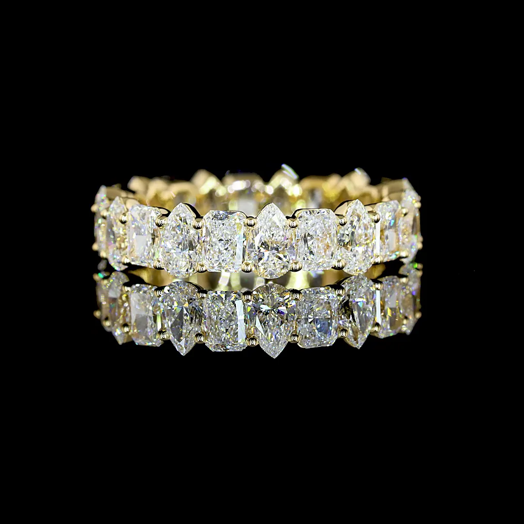 3.31 Cts 14k Yellow Gold Mix Shape Eternity Band Eternity Band - Video