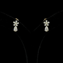 1.98 Cts 14k Yellow Gold Pear Shape Hanging Earring - Video