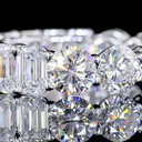 7.28 Cts 14k White Gold Mix Shape Eternity Band Eternity Band - Image 3