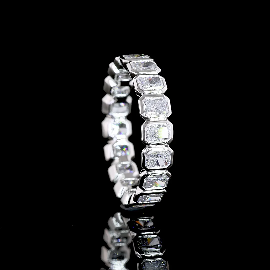 1.82 Cts Platinum Radiant Shape Eternity Band Eternity Band - Image 2