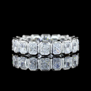 1.82 Cts Platinum Radiant Shape Eternity Band Eternity Band - Video