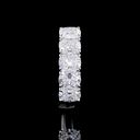2.52 Cts 14k White Gold Cushion Brilliant Shape 5 Stones Eternity Band - Image 4