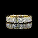 5.48 Cts 14k Yellow Gold Asscher Shape Eternity Band Eternity Band - Video