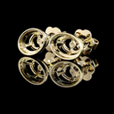 2.4 Cts 14k Yellow Gold Oval Shape Studs Earring - Image 2