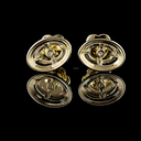 2.4 Cts 14k Yellow Gold Oval Shape Studs Earring - Image 3