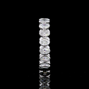 2.65 Cts 14k White Gold Oval Shape Eternity Band Eternity Band - Image 2