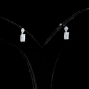 1.58 Cts 14k White Gold Emerald Shape Hanging Earring - Video