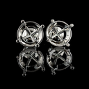 6.06 Cts Platinum Round Shape Studs Earring - Image 3