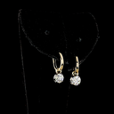 1.01 Cts 14k Yellow Gold Round Shape Hanging Earring - Video