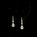 1.21 Cts 14k Yellow Gold Pear Shape Hanging Earring - Image 3