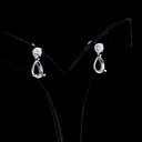 5.22 Cts 14k White Gold Pear Shape Hanging Earring - Video