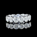 4.08 Cts 14k White Gold Cushion Brilliant Shape Eternity Band Eternity Band - Video