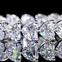 3.52 Cts 14k White Gold Heart Shape Eternity Band Eternity Band - Image 3