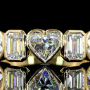 2.07 Cts 14k Yellow Gold Mix Shape 5 Stones Eternity Band - Image 3
