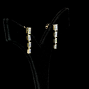 2.47 Cts 14k Yellow Gold Emerald Shape Hanging Earring - Video