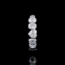 1.03 Cts 14k White Gold Heart Shape 5 Stones Eternity Band - Image 2