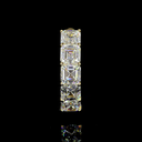3.03 Cts 14k Yellow Gold Asscher Shape 5 Stones Eternity Band - Image 4