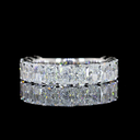 3.21 Cts 14k White Gold Radiant Shape 3/4 Band Eternity Band - Video