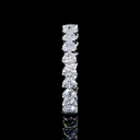 2.31 Cts 14k White Gold Heart Shape Eternity Band Eternity Band - Image 2