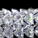 2.31 Cts 14k White Gold Heart Shape Eternity Band Eternity Band - Image 3