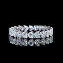 2.31 Cts 14k White Gold Heart Shape Eternity Band Eternity Band - Video