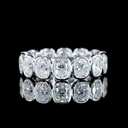 5.49 Cts 14k White Gold Cushion Brilliant Shape Eternity Band Eternity Band - Video