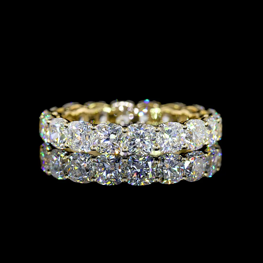 4.5 Cts 14k Yellow Gold Square Cushion Brilliant Shape Eternity Band Eternity Band - Image 3