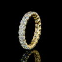 3.27 Cts 14k Yellow Gold Cushion Brilliant Shape Eternity Band Eternity Band - Image 4