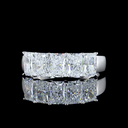 1.99 Cts 14k White Gold Radiant Shape 5 Stones Eternity Band - Video