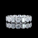 3.34 Cts 14k White Gold Cushion Brilliant Shape Eternity Band Eternity Band - Video