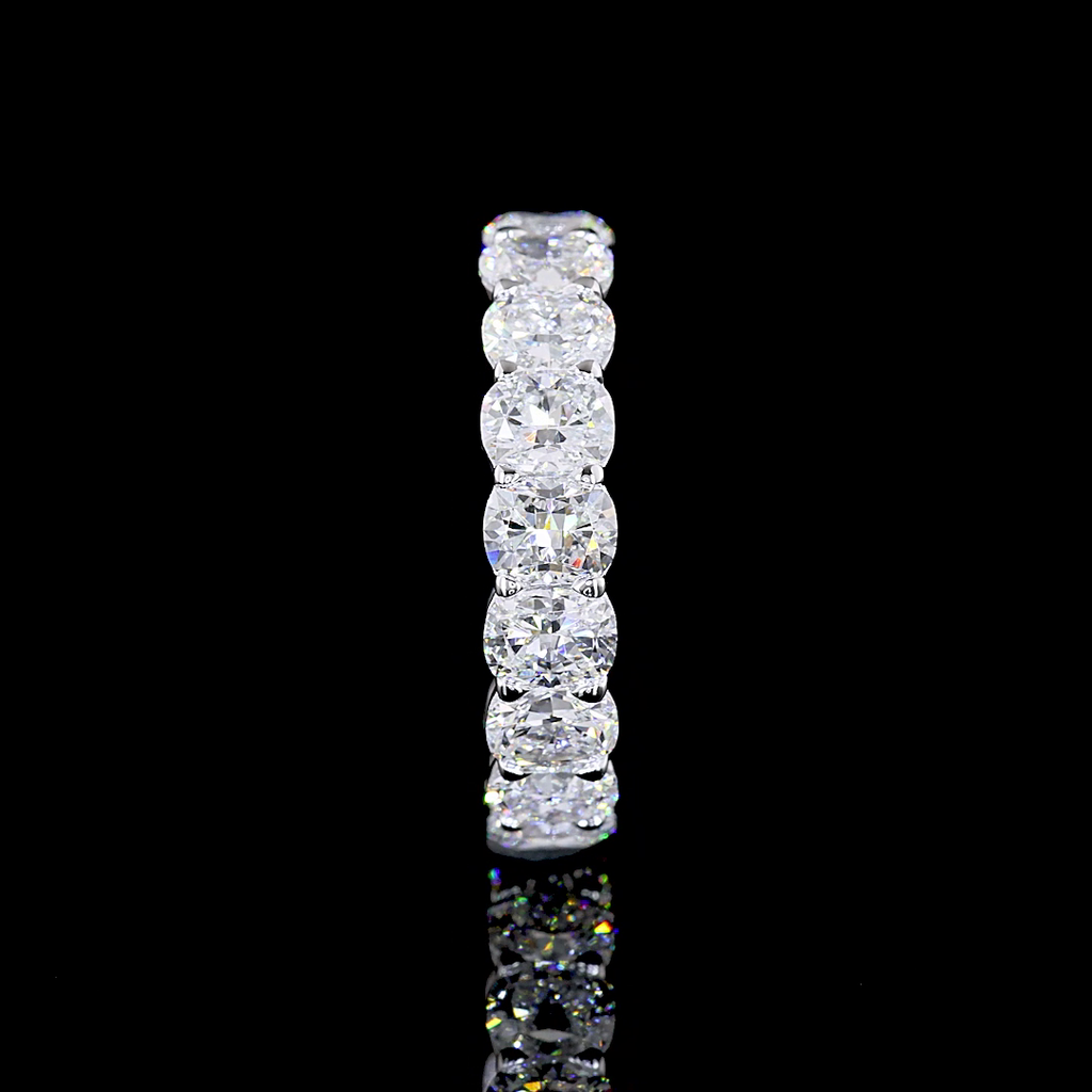 5.47 Cts 14k White Gold Cushion Brilliant Shape Eternity Band Eternity Band - Image 2
